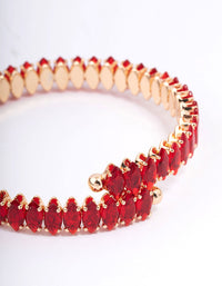 Red Navette Stone Bangle - link has visual effect only