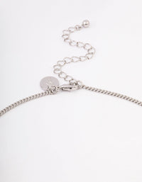 Silver Diamante Disc Long Necklace - link has visual effect only