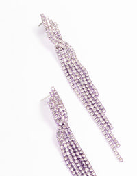 Lilac Layered Strand Twisted Drop Earrings - link has visual effect only