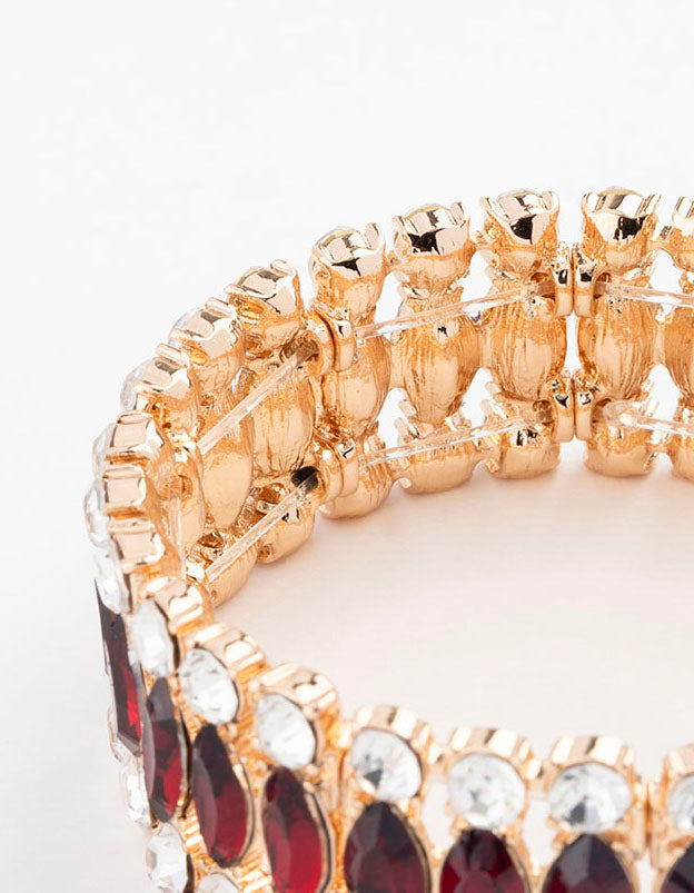 Gold Marquise Stone Bracelet