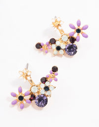 Gold Small Flower Stud Earrings - link has visual effect only