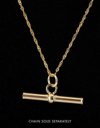 9ct Gold Fob Pendant Charm - link has visual effect only