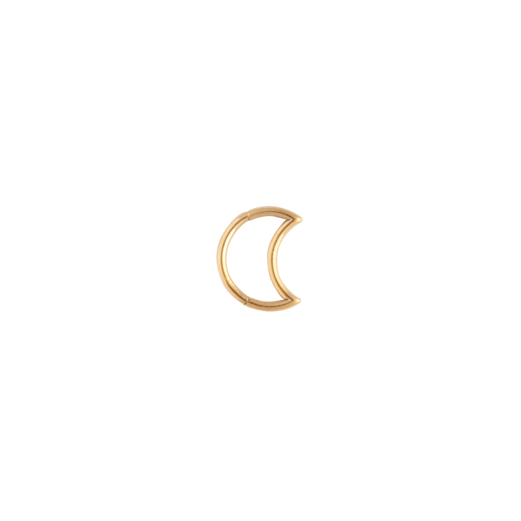 Gold Celestial Moon Cartilage Earrings