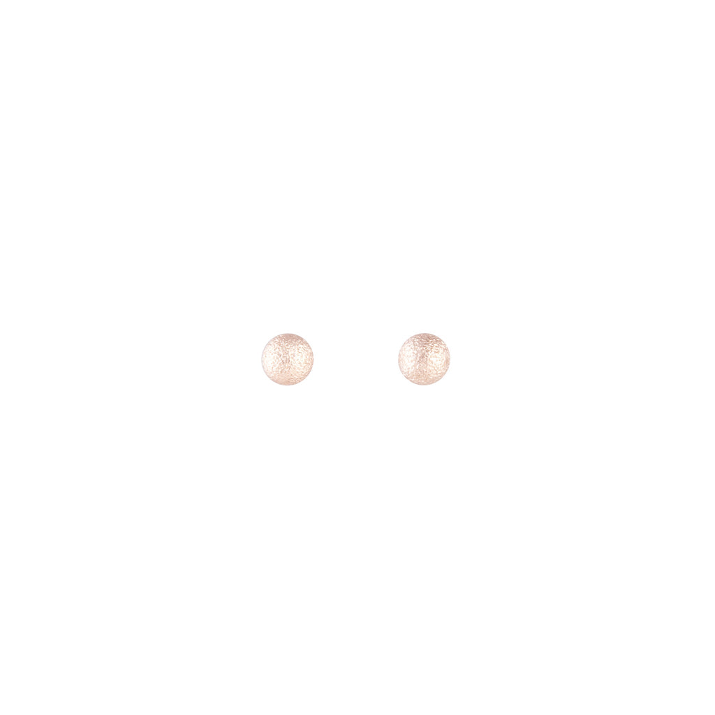 Rose Gold Texture Ball Stud Earrings